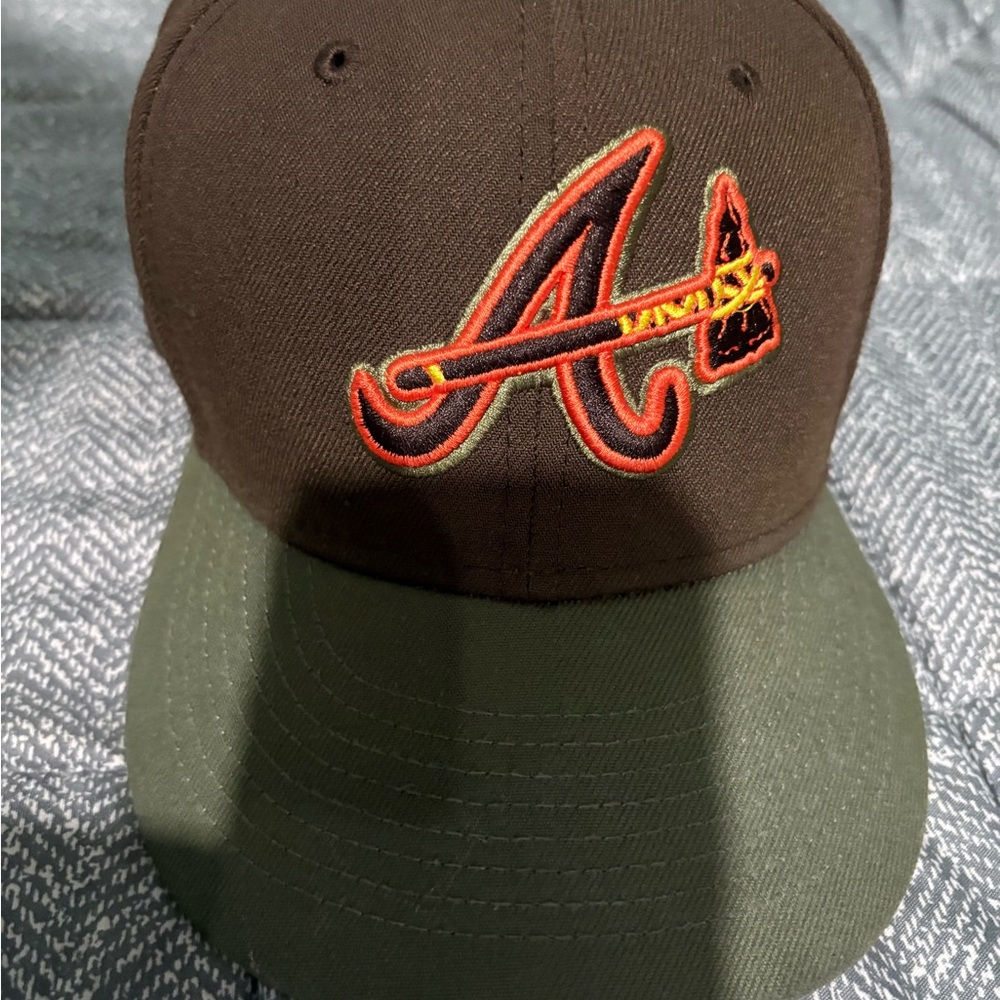 Vintage Atlanta Braves 1995 World Series fitted cap.